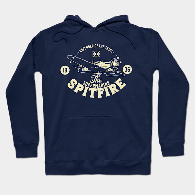 Spitfire - Defender of The Skies | WW2 Plane Hoodie by Distant War